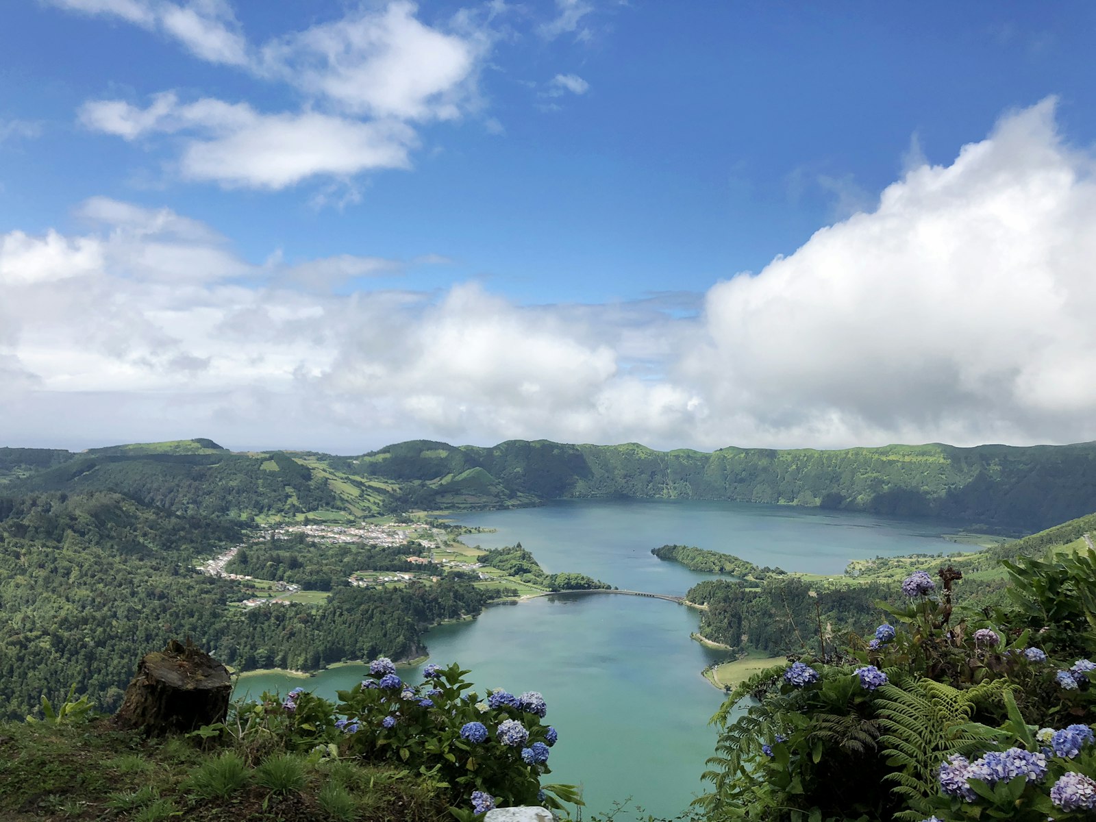 Sete Cidades twin crater lakes, Sao Miguel, Azores