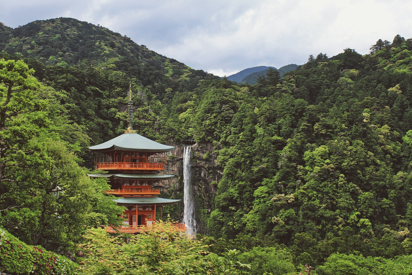 Nachi Taisha pagoda beside Nachi Falls, Kumano Kodo, Japan