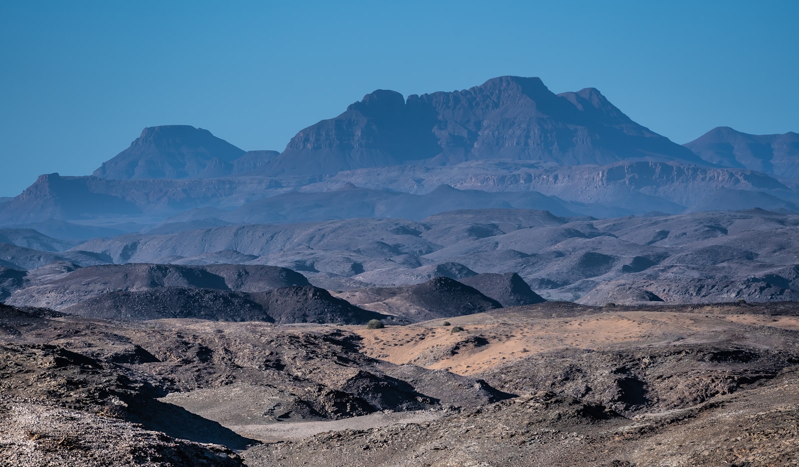 Arid layered mountain range, Damaraland, Namibia