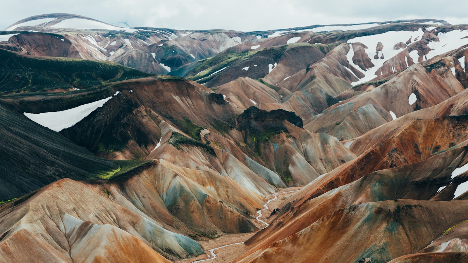 Rhyolite mountain range, Landmannalaugar highlands, Iceland