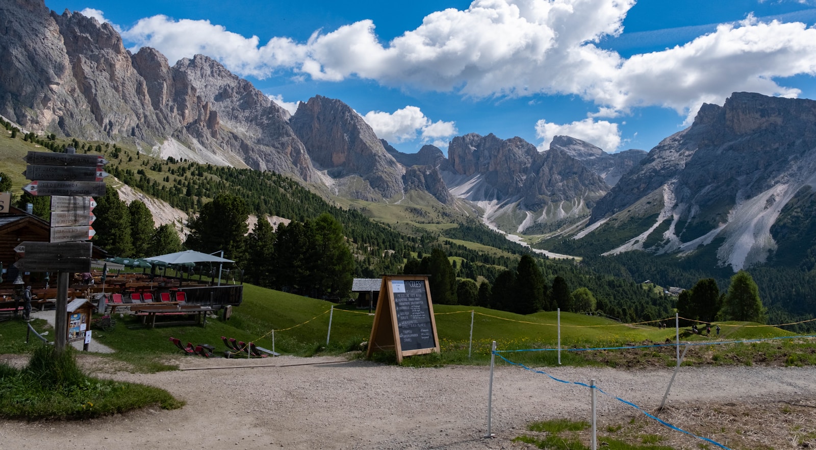 Alpine hut below the Odle spires, Dolomites
