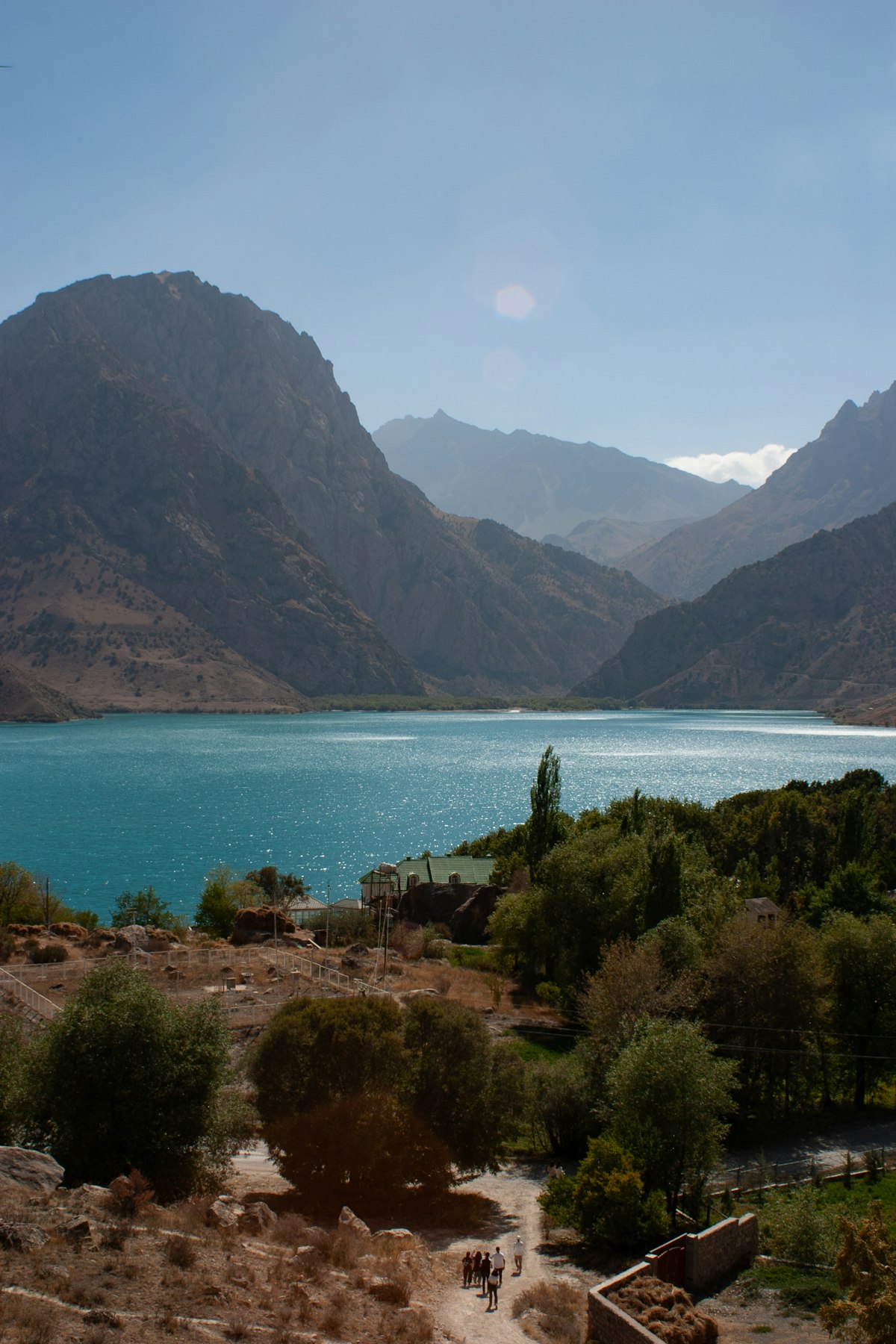 Iskanderkul lake in the Fann Mountains